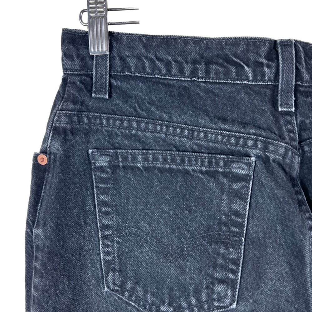 LEVI’S 551 Relaxed Fit Tapered Leg Black Denim Jean Pants Size 12 MED - Picture 8 of 11